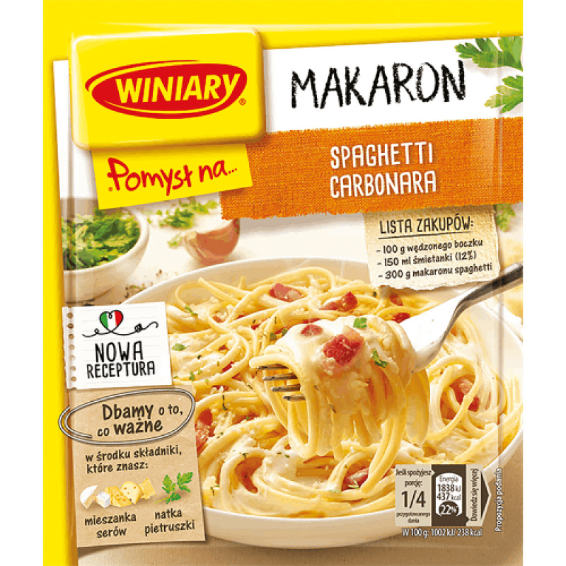 WINIARY POMYSL NA SPAGETTI CARBONARA 34G