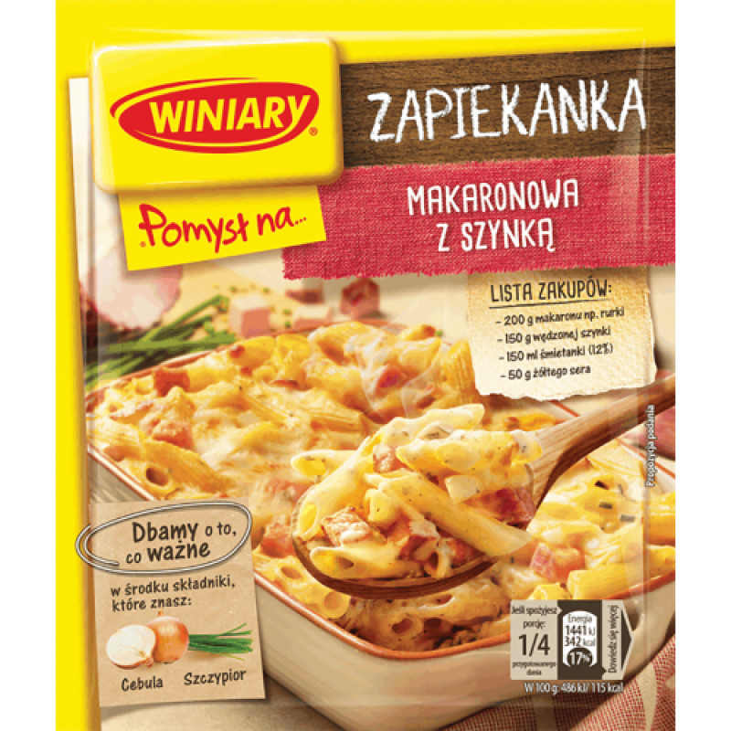 WINIARY POMYSL NA ZAPIEKANKE Z SZYNKA 35G