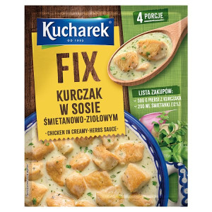 KUCHAREK FIX KURCZAK W SOSIE SMIETANOWO ZIOLOWYM 30G