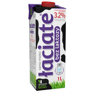 MLEKPOL MLEKO UHT LACIATE BEZ LAKTOZY 3.2% 1L kasztelan bedford polski sklep uk invellis online onlybio neboa ziaja