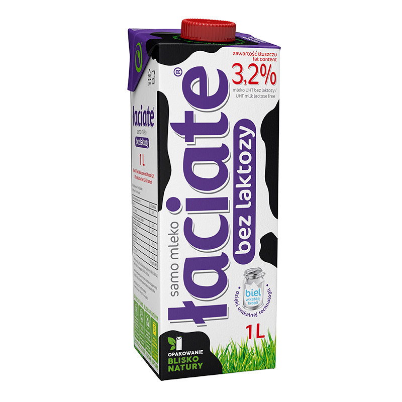 MLEKPOL MLEKO UHT LACIATE BEZ LAKTOZY 3.2% 1L kasztelan bedford polski sklep uk invellis online onlybio neboa ziaja
