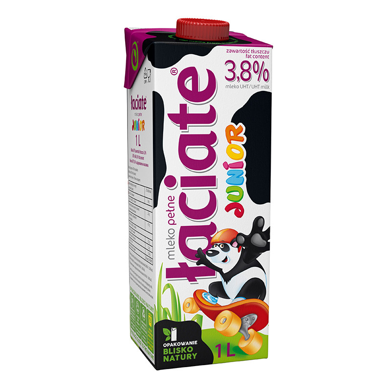 MLEKPOL MLEKO UHT LACIATE JUNIOR 3.8% 1L kasztelan bedford polski sklep uk invellis online onlybio neboa ziaja