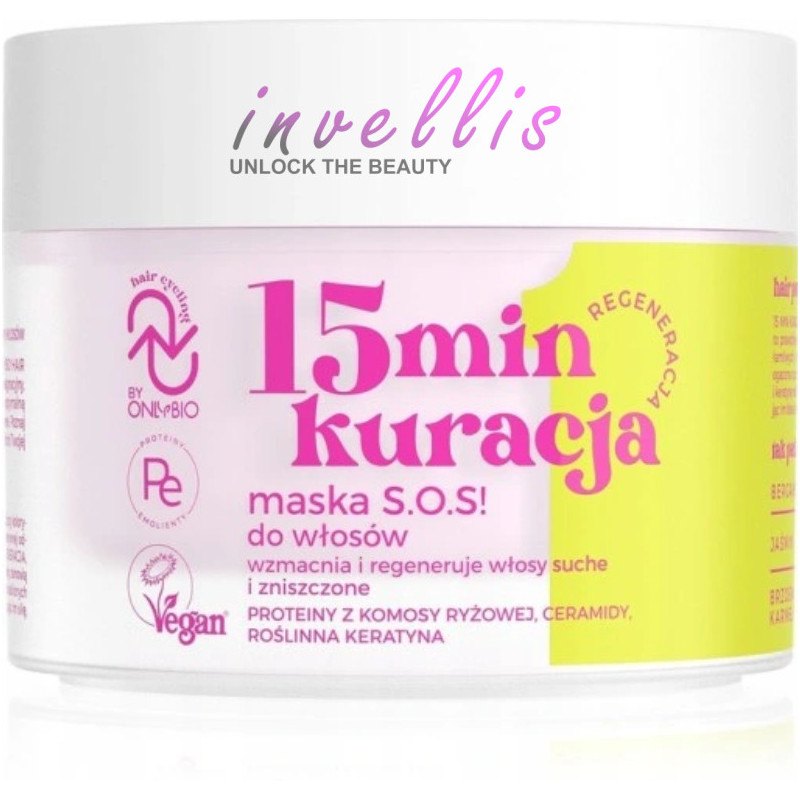 ONLYBIO MASKA DO WLOSOW REGENERACJA 15MIN KURACJA 280ML