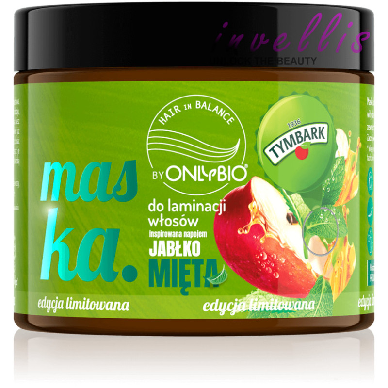 ONLYBIO MASKA DO LAMINACJI WLOSOW JABLKO MIETA 200ML
