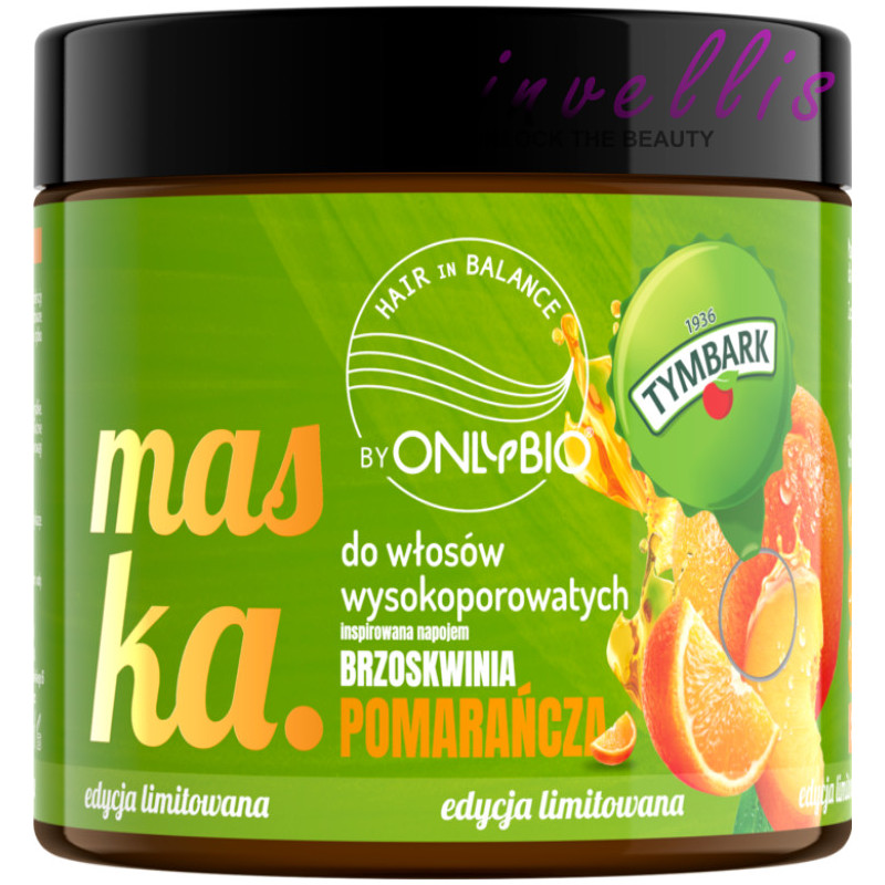 ONLYBIO MASKA DO WLOSOW WYSOKOPOROWATYCH POMARANCZA BRZOSKWINIA 400ML