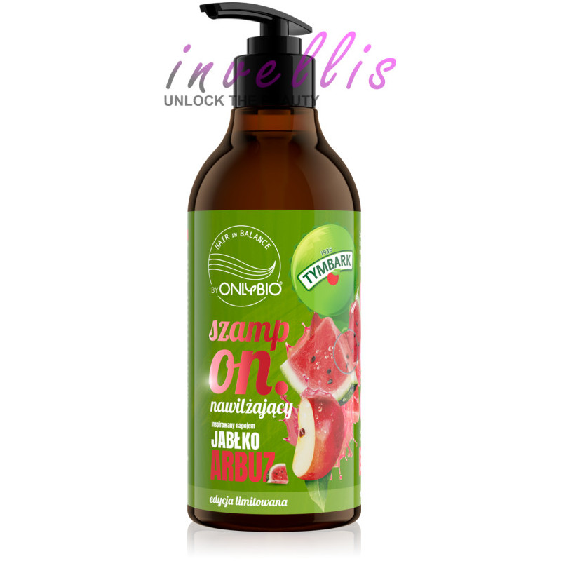 ONLYBIO SZAMPON NAWILZAJACY JABLKO ARBUZ 400ML