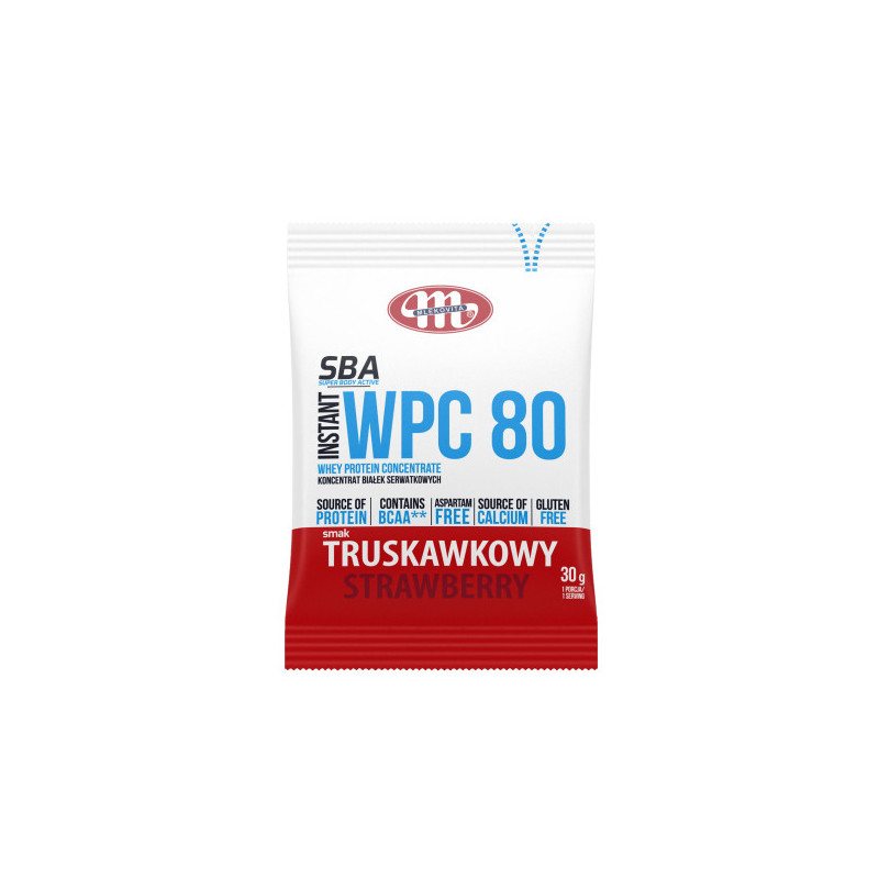 MLEKOVITA ODZYWKA BIALKOWA WPC 80 TRUSKAWKOWA 30G