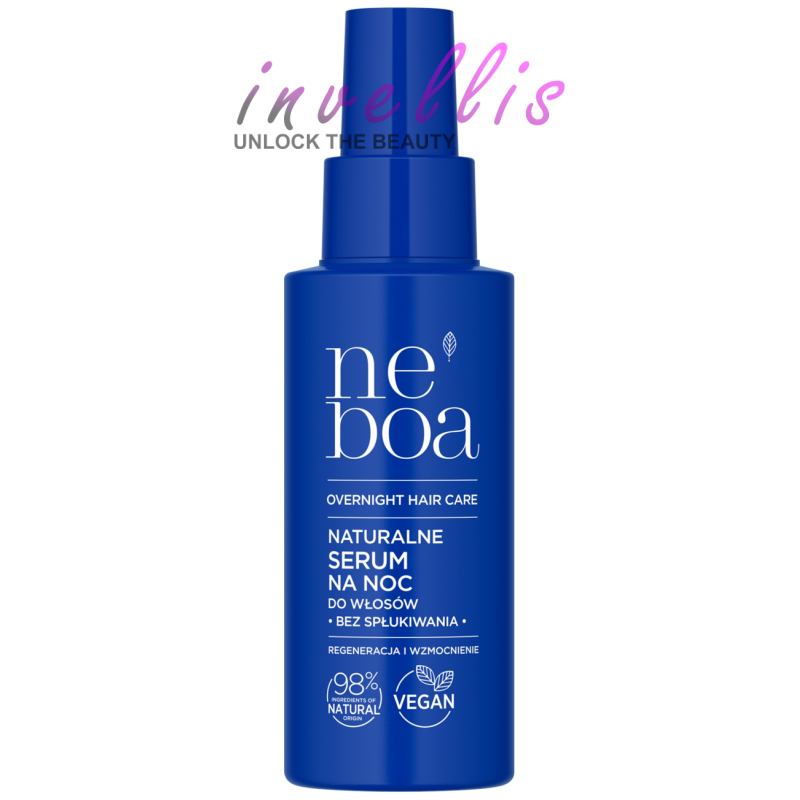 NEBOA OVERNIGHT HAIR CARE NATURALNE SERUM NA NOC DO WLOSOW BEZ SPLUKIWANIA REGENERACJA I WZMOCNIENIE 100ML