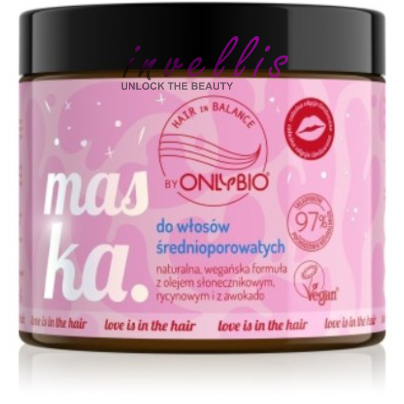 ONLYBIO HAIR IN BALANCE LOVE IS IN HAIR MASKA DO WLOSOW SREDNIOPOROWATYCH 400ML
