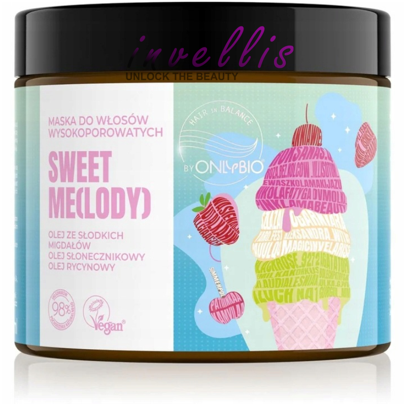 ONLYBIO SEET MELODY MASKA DO WLOSOW WYSOKOPOROWATYCH 400ML