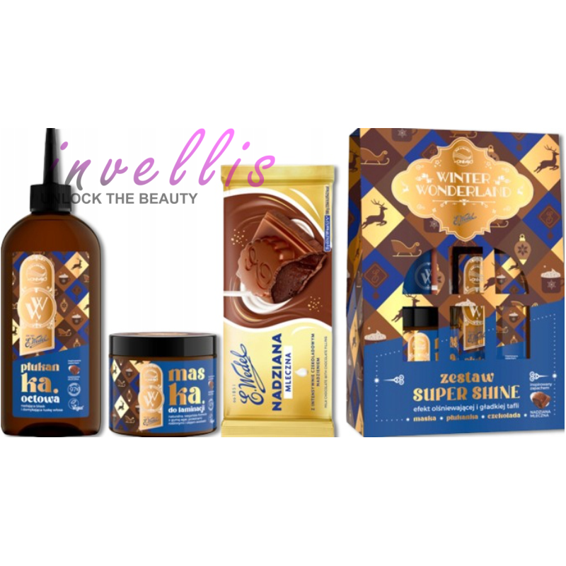 ONLYBIO I WEDEL HAIR IN BALANCE ZESTAW SWIATECZNY SHINE CZEKOLADA MLECZNA NADZIANA