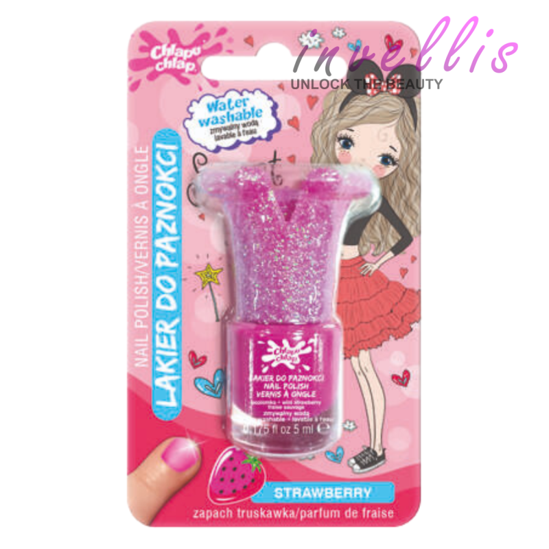 CHLAPU CHLAP NAIL POLISH WITH CROWN PINK WATER WASHABLE 5ML