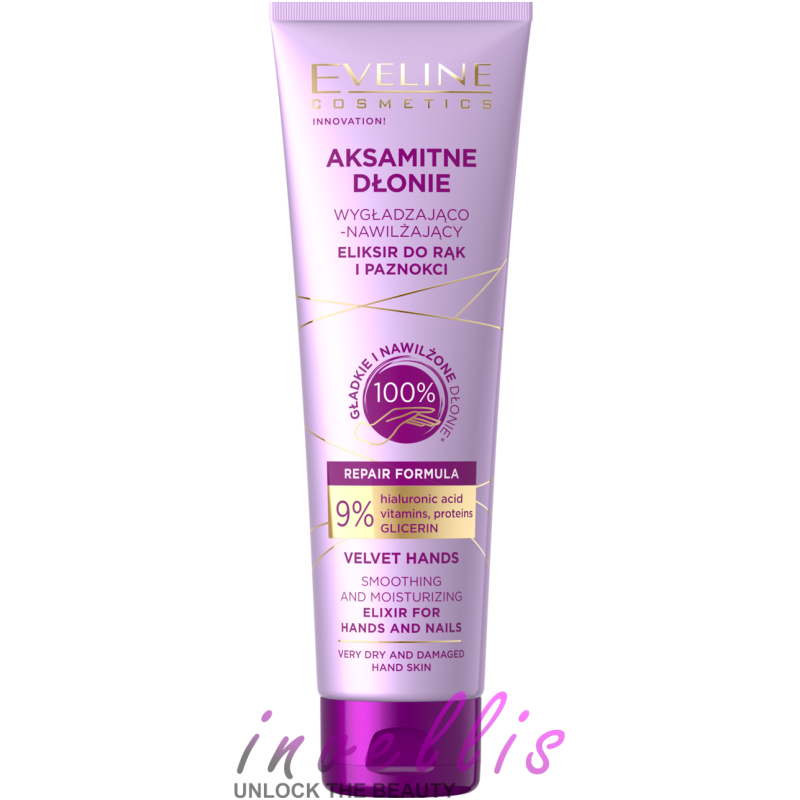 EVELINE VELVET HANDS SMOOTHING AND MOISTURIZING HAND AND NAIL ELIXIR 75ML