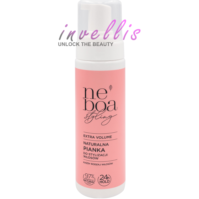 NEBOA EXTRA VOLUME NATURAL HAIR STYLING MOUSSE FOR ALL HAIR TYPES 200ML