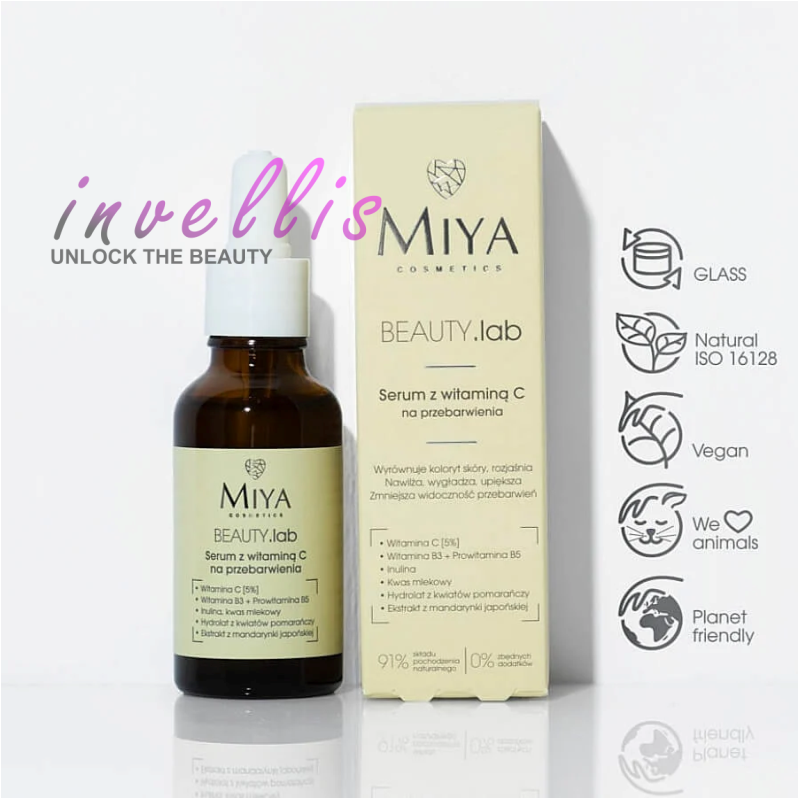 MIYA BEAUTY LAB FACE SERUM WITH VITAMIN C FOR DISCOLORATION 30ML