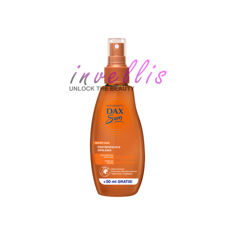 DAX SUN TANNING ACCELERATOR WITH COCOA BUTTER AND COCONUT OIL IN SPRAY 200ML