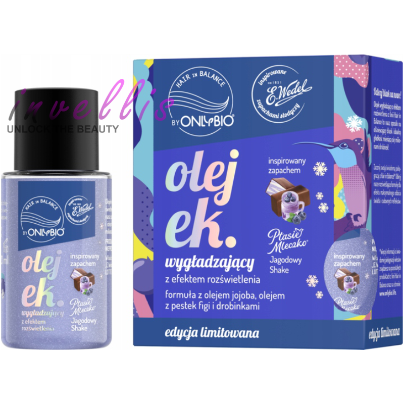 ONLYBIO WEDEL SMOOTHING OIL INSPIRED BY THE SCENT OF PTASIE MLECZKO BLUEBERRY SHAKE 20ML