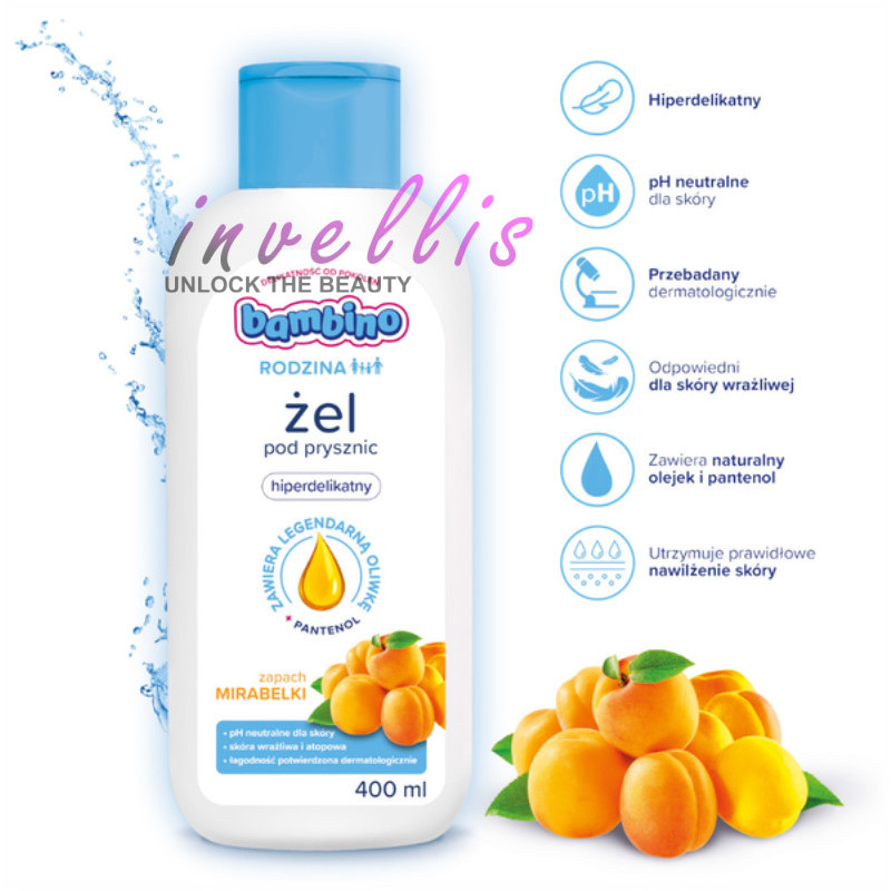 BAMBINO RODZINA SHOWER GEL MIRABELLE WITH PANTHENOL 400ML