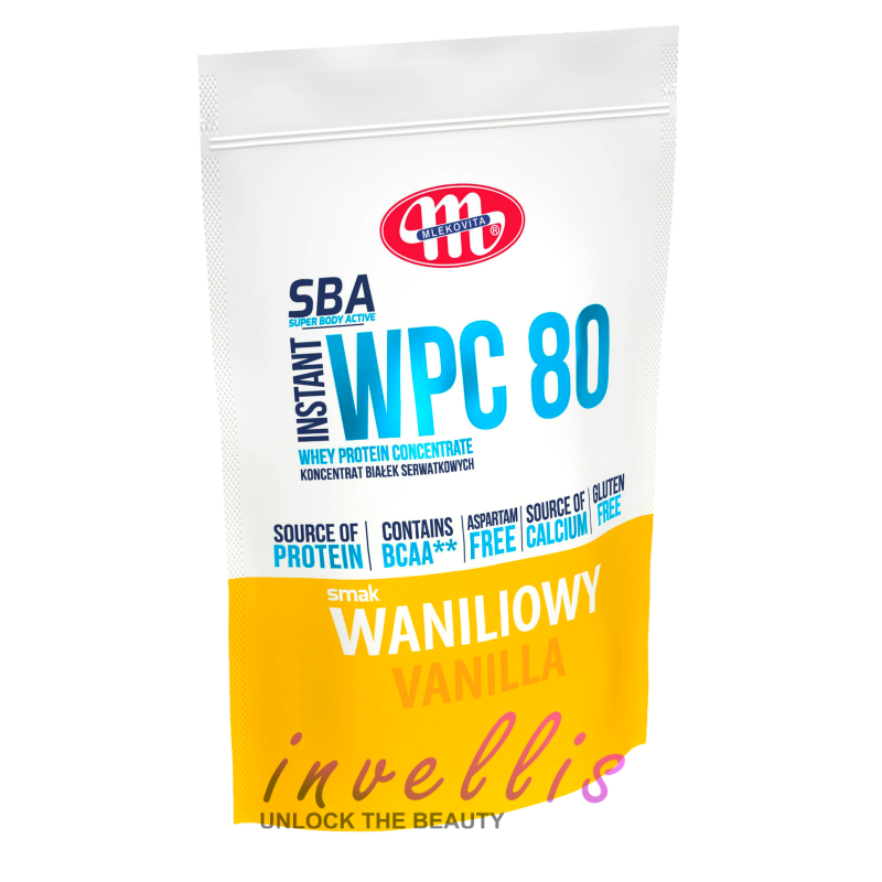 MLEKOVITA SUPER BODY ACTIVE WPC 80 KONCENTRAT BIALEK SERWATKOWYCH INSTANT WANILIOWY 700G