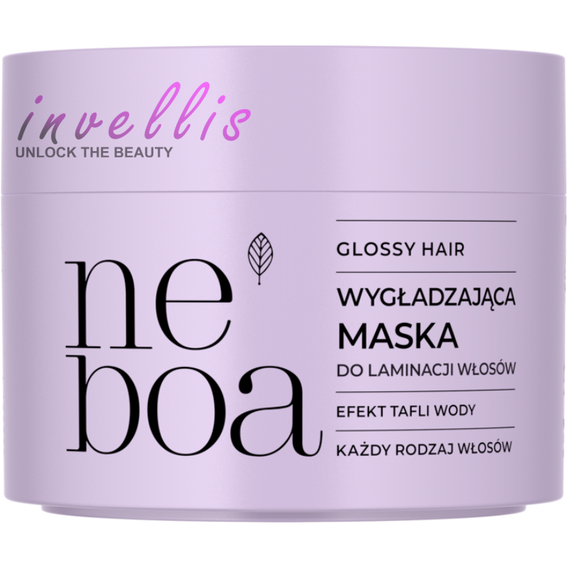 NEBOA GLOSSY HAIR SMOOTHING HAIR LAMINATION MASK WATER SHEET EFFECT FOR ALL HAIR TYPES 300ML