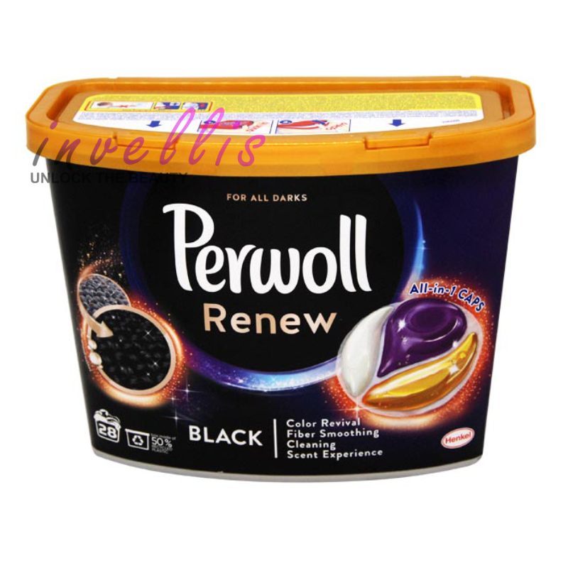 HENKEL PERWOLL CAPSULES FOR WASHING BLACK CAPS 28 PCS 378G
