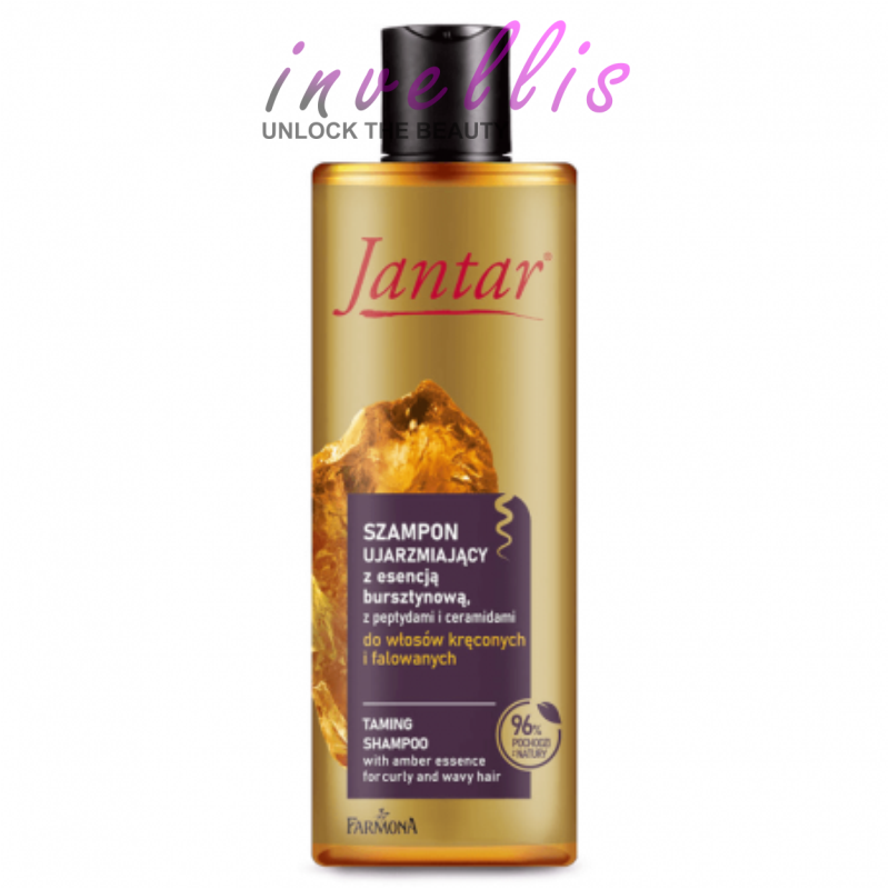 JANTAR SZAMON UJARZMIAJACY DO WLOSOW KRECONYCH I FALOWANYCH Z ESENCJA BURSZTYNOWA PEPTYDAMI I CERAMIDAMI 300ML