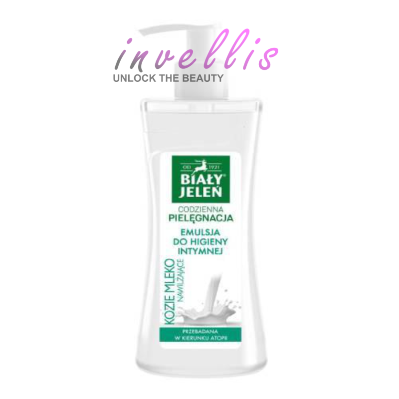 BIAŁY JELEN EMULSJA DO HIGIENY INTYMNEJ KOZIE MLEKO NAWILZAJACA 265ML kasztelan bedford polski sklep uk invellis online onlybio 