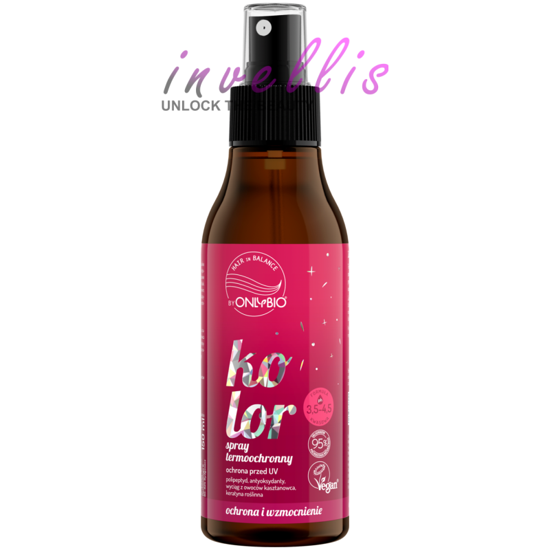 ONLYBIO HAIR BALANCE KOLOR SPRAY TERMOOCHRONNY POCHLANIAJACY PROMIENIOWANIE UV 150ML