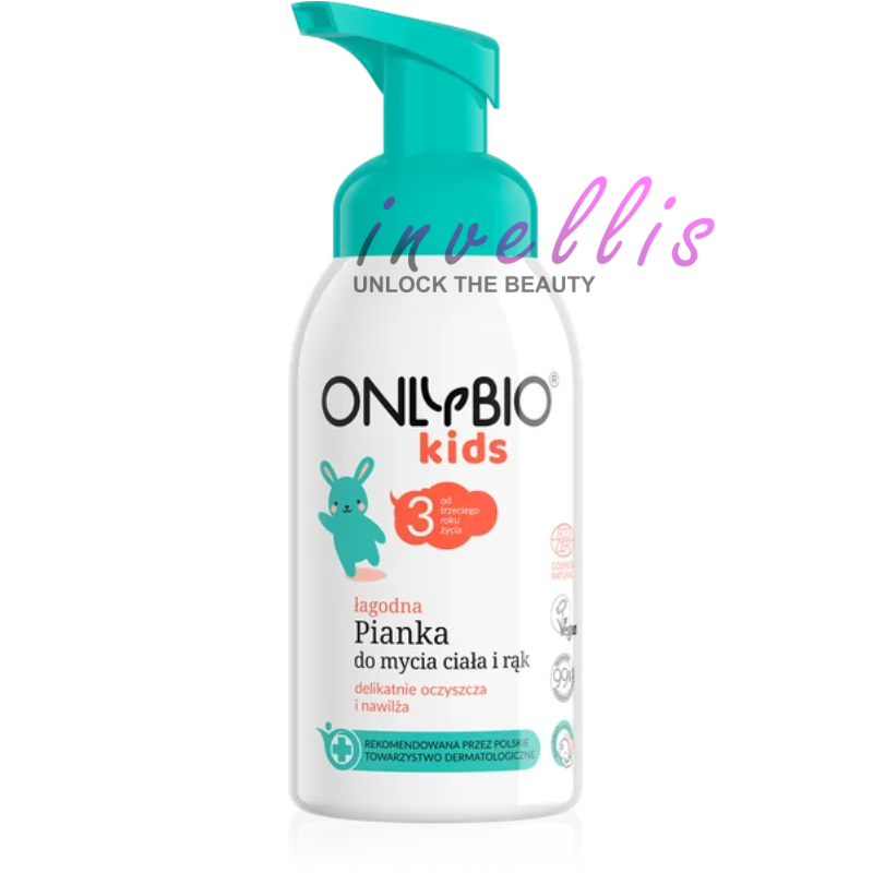 ONLYBIO LAGODNA PIANKA DO MYCIA CIALA IRAK OD 3 ROKU ZYCIA 300ML