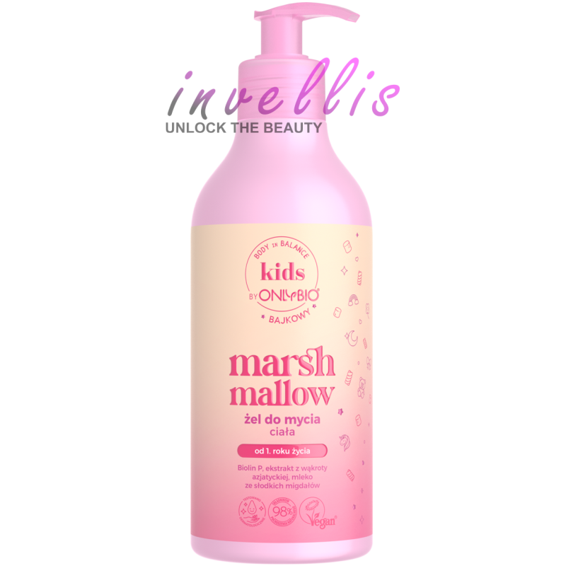 ONLYBIO BODY IN BALANCE KIDS BODY WASH MARSHMALLOW FROM 1 YEAR OLD 400ML