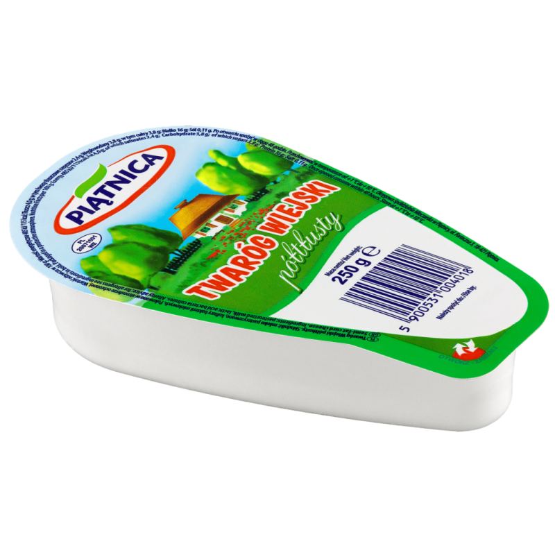 PIATNICA SEMI-FAT CURD CHEESE WEDGE 250G