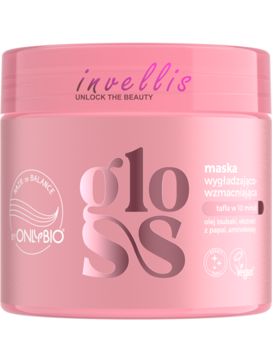 ONLYBIO GLOSS MASKA DO WLOSOW WYGLADZAJACO WZMACNIAJACA 280ML