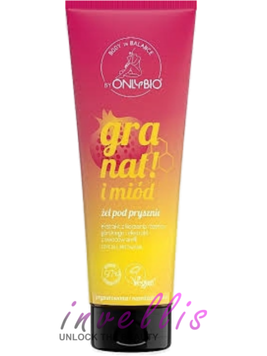 ONLYBIO BODY IN BALANCE POMEGRANATE & HONEY SHOWER GEL 200ML
