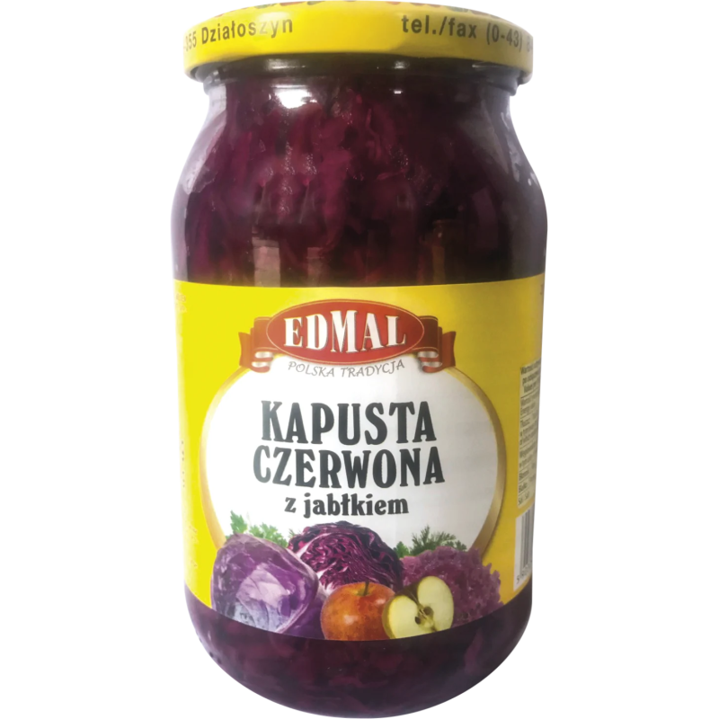 EDMAL KAPUSTA CZERWONA Z JABLKIEM 900ML kasztelan bedford polski sklep uk invellis online onlybio neboa ziaja