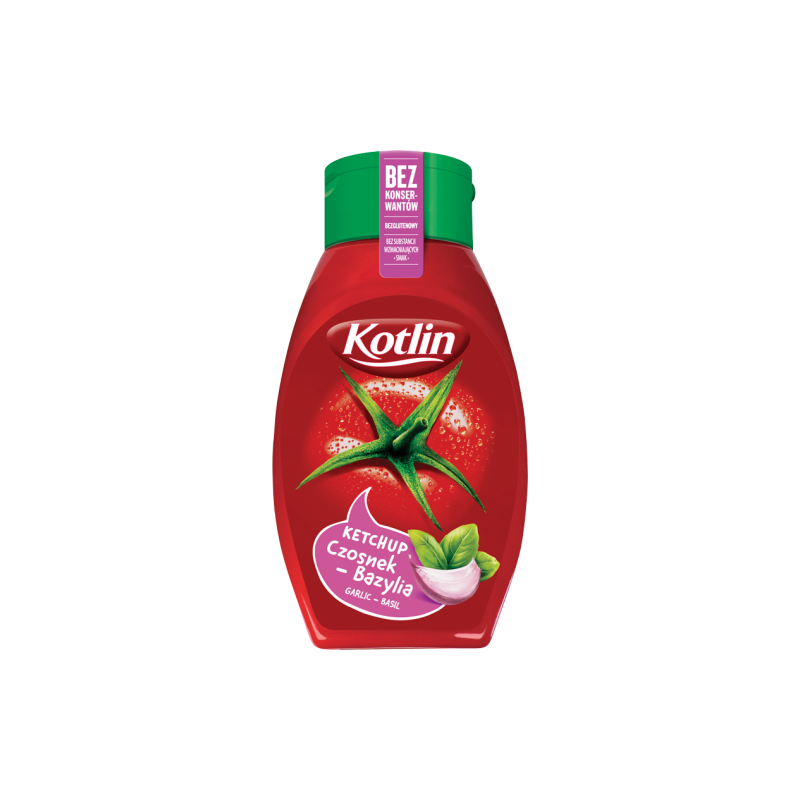 KOTLIN KETCHUP CZOSNEK BAZYLIA 450G