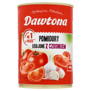 DAWTONA POMIDORY KROJONE Z CZOSNKIEM 400G