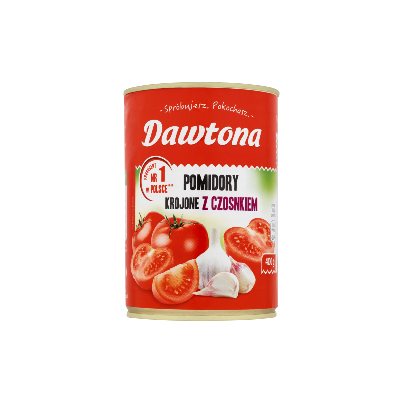 DAWTONA POMIDORY KROJONE Z CZOSNKIEM 400G