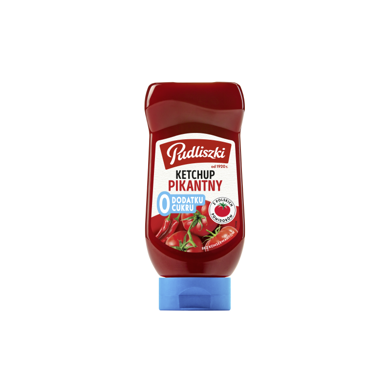 PUDLISZKI KECZUP PIKANTNY ZERO CUKRU 440G
