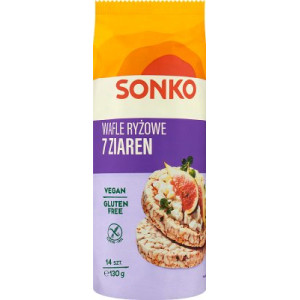 SONKO WAFLE RYZOWE 7 ZIAREN Z DZIKIM RYZEM 130G