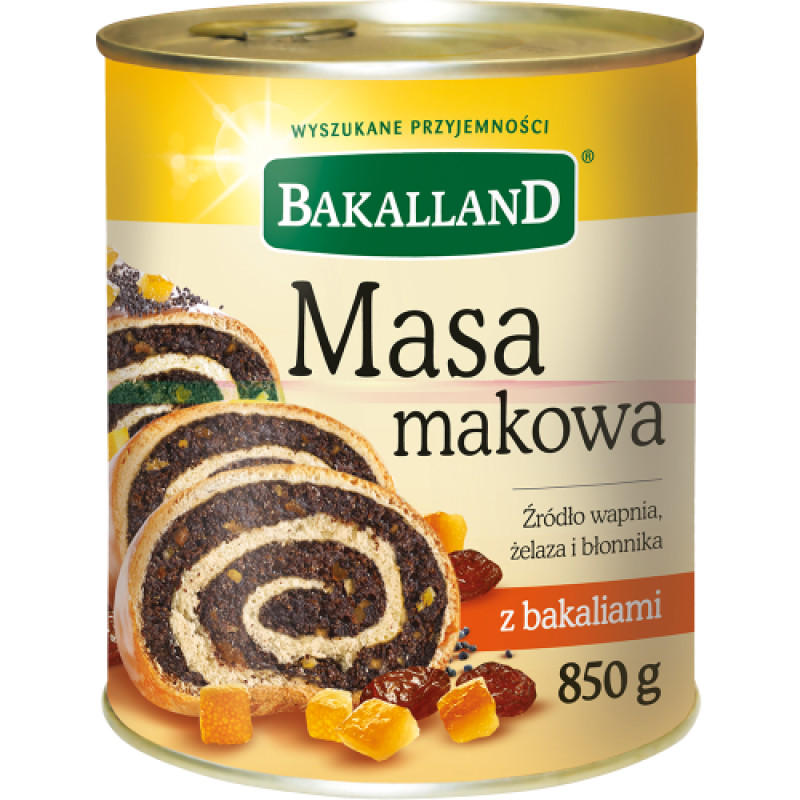 BAKALLAND MASA MAKOWA Z BAKALIAMI 850G
