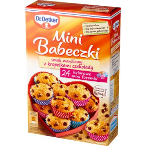 DR OETKER BABECZKI WANILIOWE Z KROPELKAMI CZEKOLADY 250G