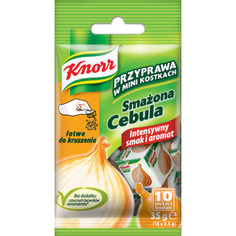 KNORR PRZYPRAWA MINI KOSTKA SMAZONA CEBULA 10X3.5G