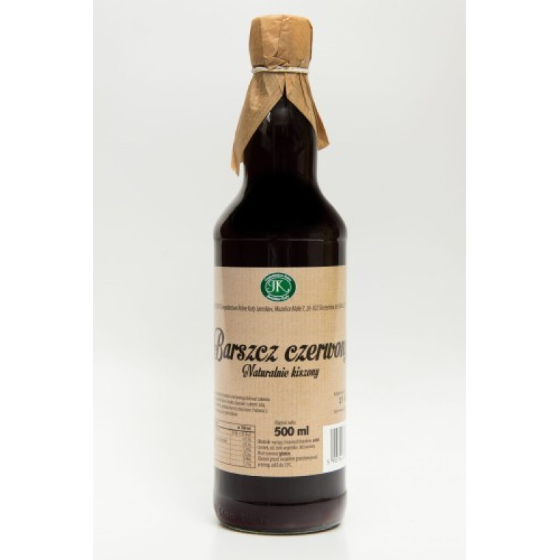 JAROSLAW KUTY BARSZCZ CZERWONY NATURALNIE KISZONY 500ML