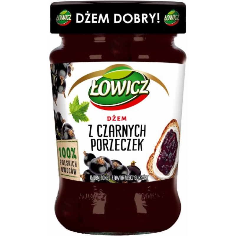 LOWICZ DZEM Z CZARNYCH PORZECZEK NISKOSLODZONY 280G