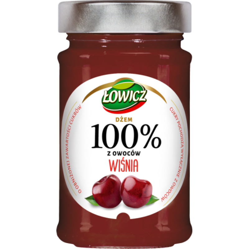 LOWICZ DZEM 100% Z OWOCOW WISNIA 210G