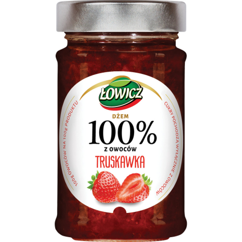 LOWICZ LOWICZ 100% Z OWOCOW TRUSKAWKA 210G