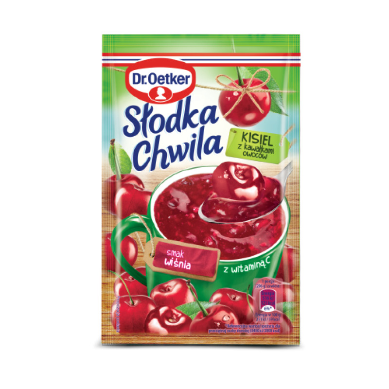 DR OETKER SLODKA CHWILA KISIEL WISNIOWY Z OWOCAMI 31.5G