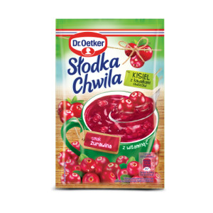 DR OETKER KISIEL SLODKA CHWILA ZURAWINOWY Z OWOCAMI 32.5G