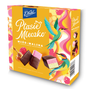 WEDEL PTASIE MLECZKO MALINA MIOD CZEKOLADA DESEROWA 340G