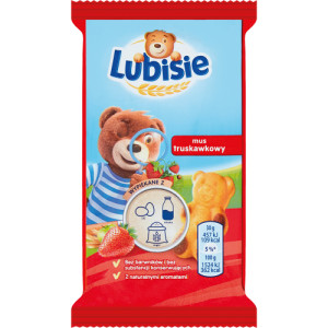 LU POLSKA CIASTKA PETITKI LUBISIE Z MUSEM TRUSKAWKOWYM 30G